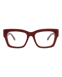 Balenciaga Womens Square/Rectangle Burgundy Burgundy Transparent Fashion Designer Eyewear