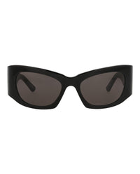 Balenciaga Womens Cat Eye Black Black Grey Fashion Designer Eyewear