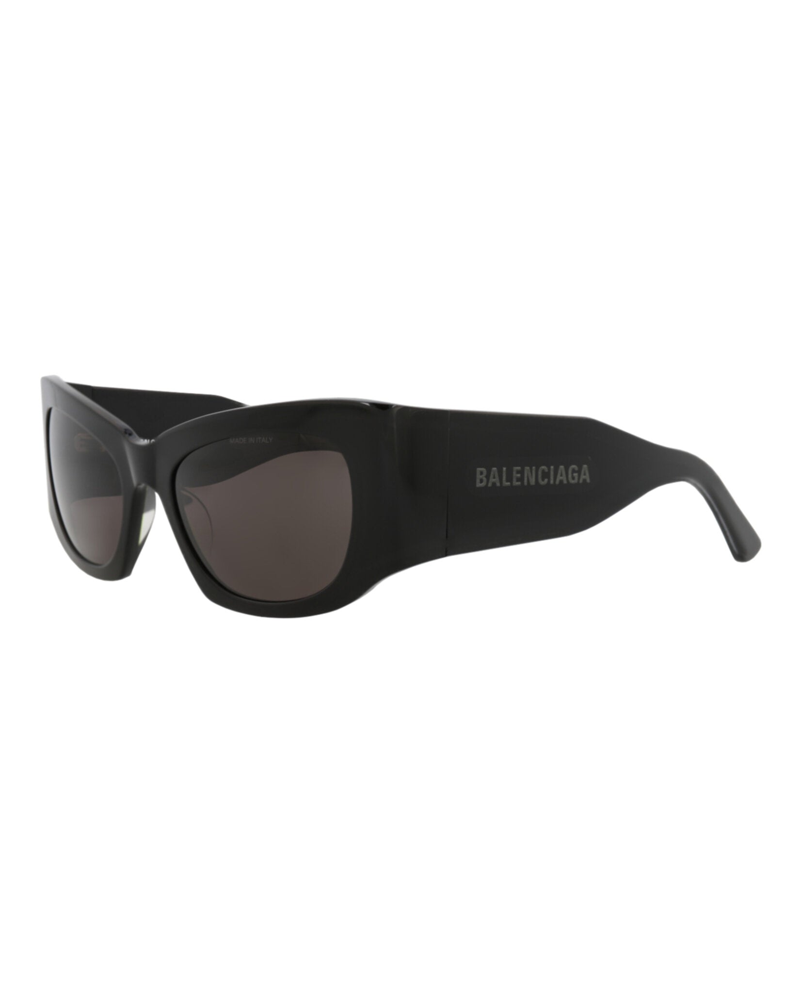 Balenciaga Womens Cat Eye Black Black Grey Fashion Designer Eyewear