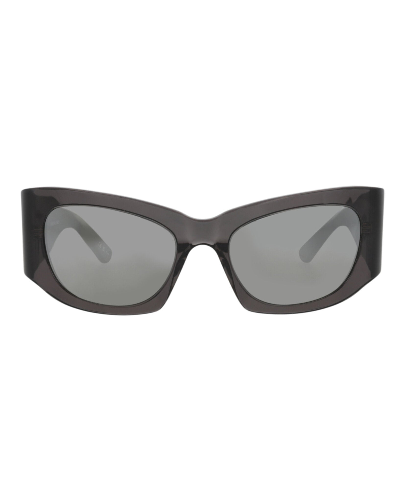 Balenciaga Womens Cat Eye Grey Grey Silver Fashion Designer Eyewear