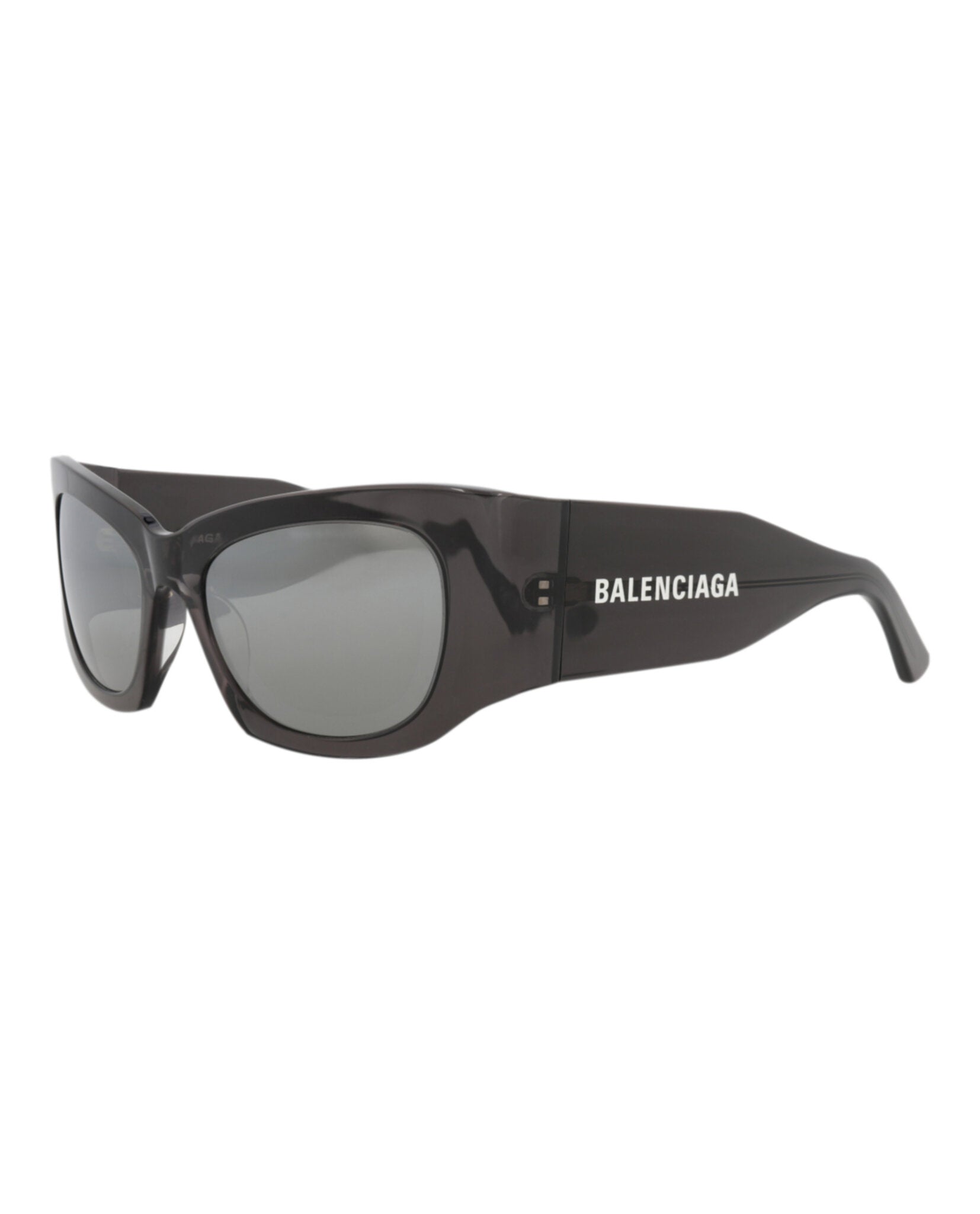 Balenciaga Womens Cat Eye Grey Grey Silver Fashion Designer Eyewear