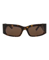 Balenciaga Unisex Square/Rectangle Havana Havana Brown Fashion Designer Eyewear