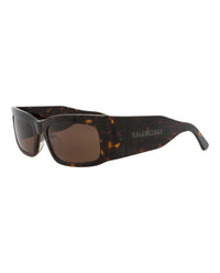 Balenciaga Unisex Square/Rectangle Havana Havana Brown Fashion Designer Eyewear