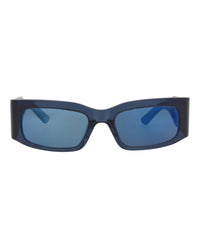 Balenciaga Unisex Square/Rectangle Blue Blue Blue Fashion Designer Eyewear