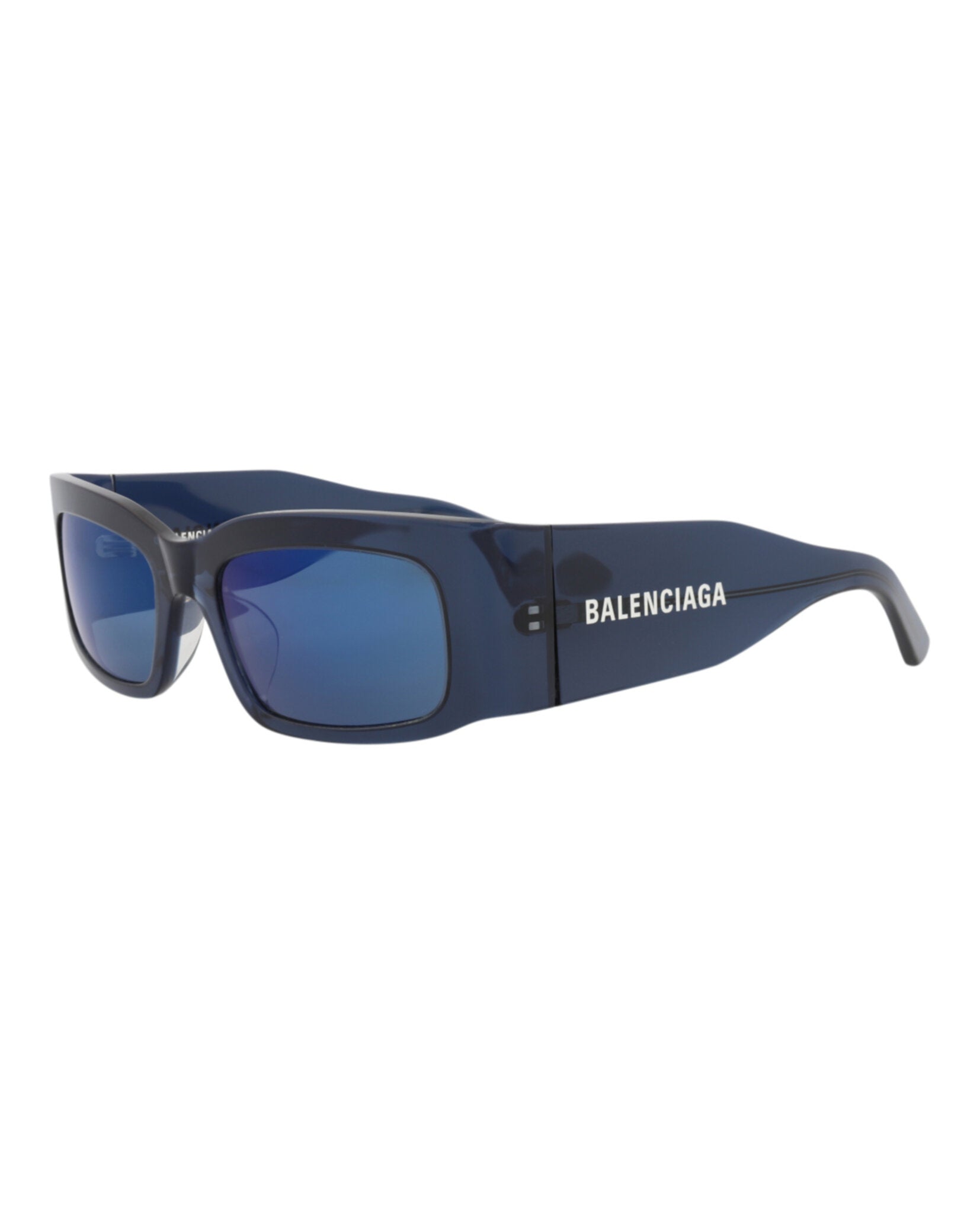 Balenciaga Unisex Square/Rectangle Blue Blue Blue Fashion Designer Eyewear