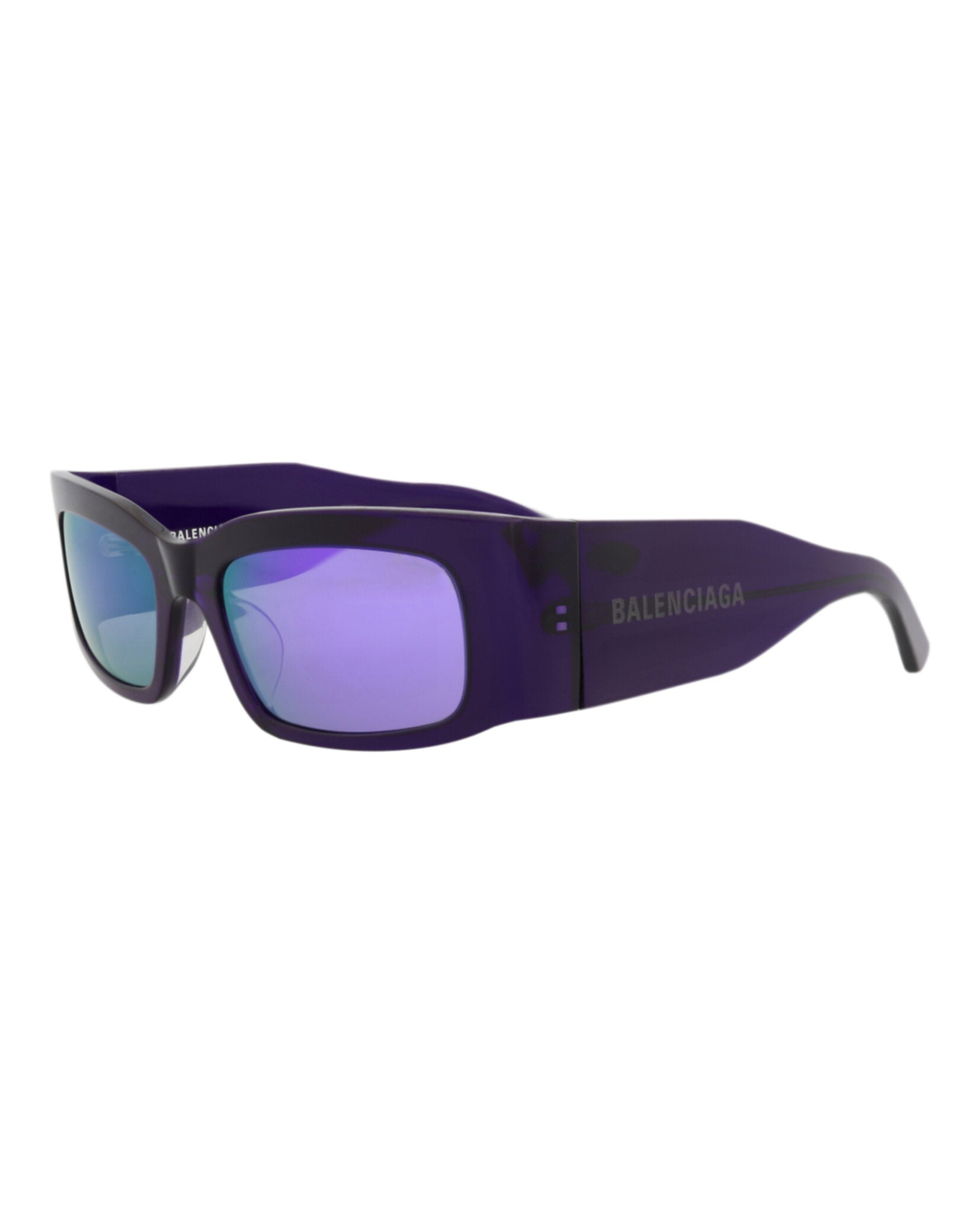 Balenciaga Unisex Square/Rectangle Violet Violet Violet Fashion Designer Eyewear