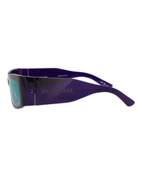 Balenciaga Unisex Square/Rectangle Violet Violet Violet Fashion Designer Eyewear