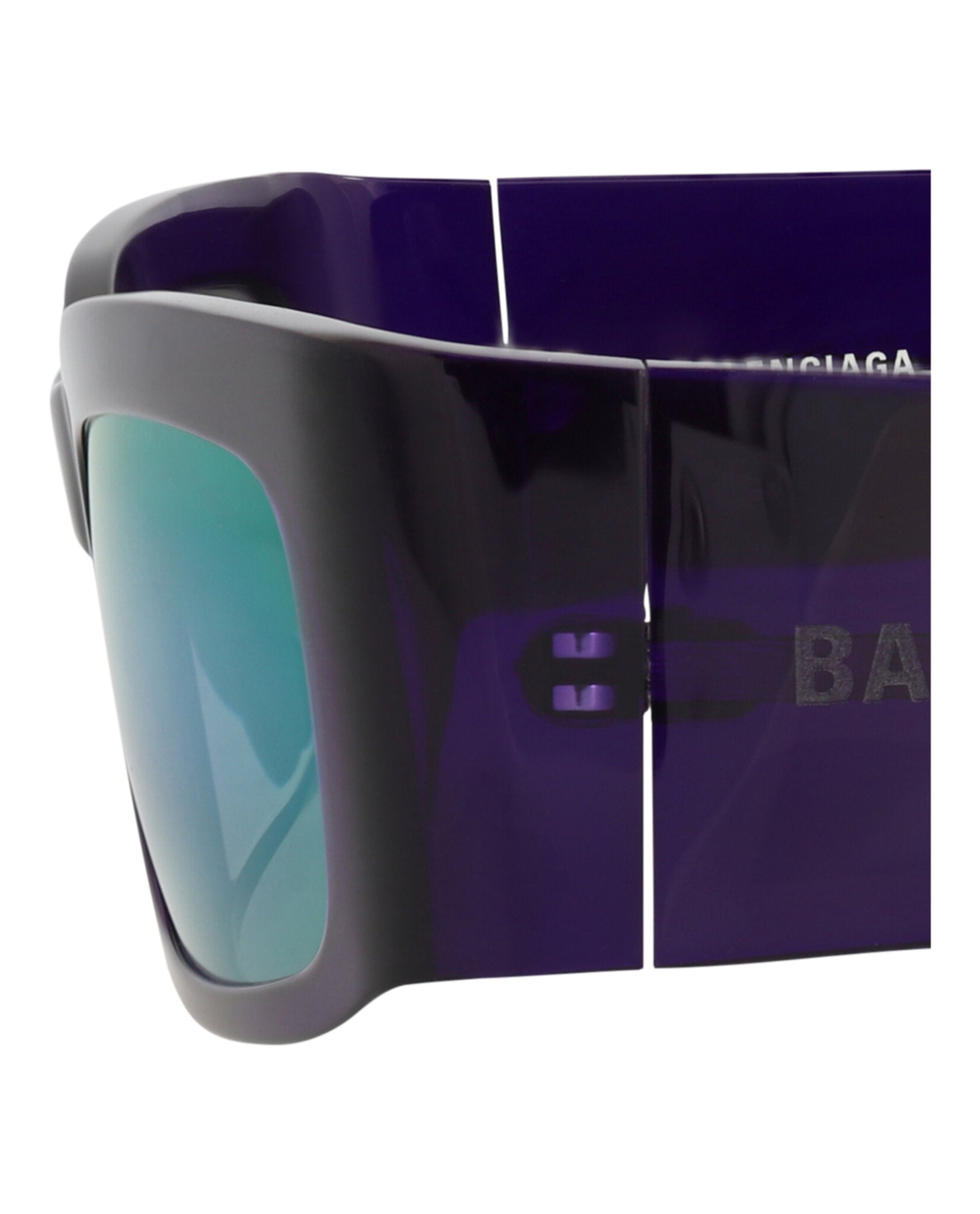 Balenciaga Unisex Square/Rectangle Violet Violet Violet Fashion Designer Eyewear