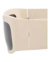 Balenciaga Balenciaga Unisex Square/Rectangle Beige Beige Grey Fashion Designer Eyewear