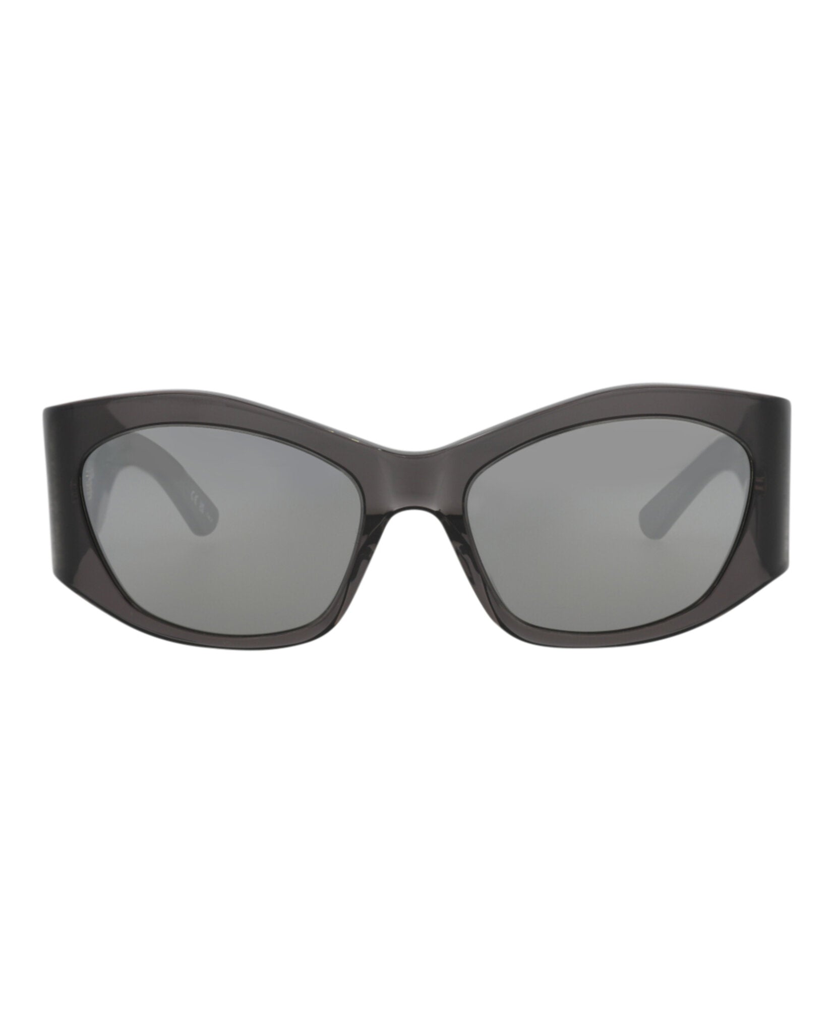 Balenciaga Womens Square/Rectangle Grey Grey Silver Fashion Designer Eyewear