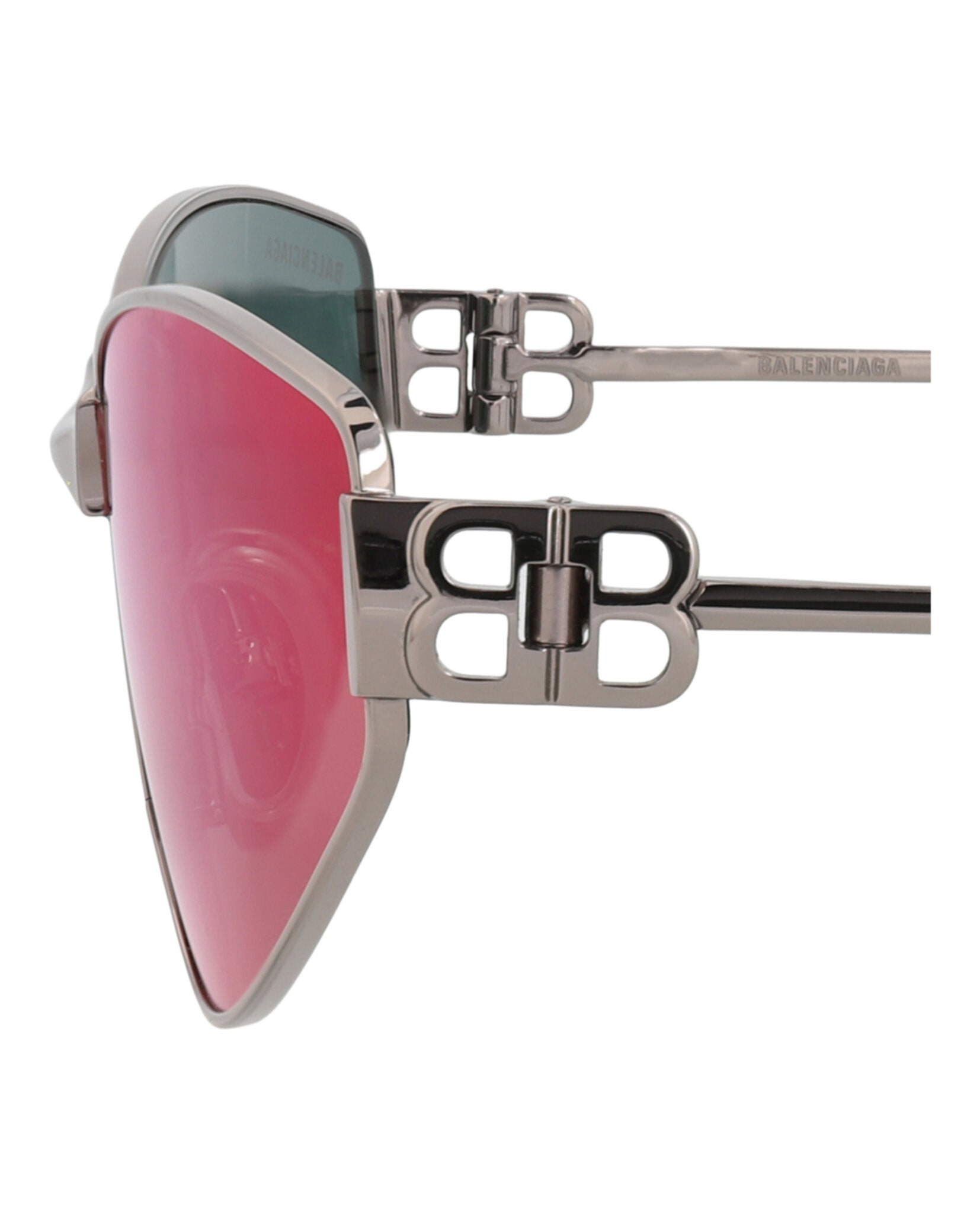 Balenciaga Balenciaga Womens Cat Eye Ruthenium Ruthenium Violet Fashion Designer Eyewear