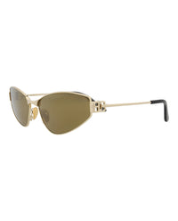 Balenciaga Balenciaga Womens Cat Eye Gold Gold Bronze Fashion Designer Eyewear