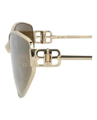 Balenciaga Balenciaga Womens Cat Eye Gold Gold Bronze Fashion Designer Eyewear
