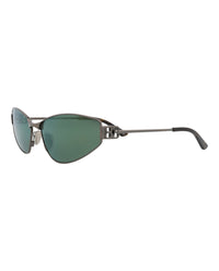 Balenciaga Womens Cat Eye Grey Grey Green Fashion Designer Eyewear