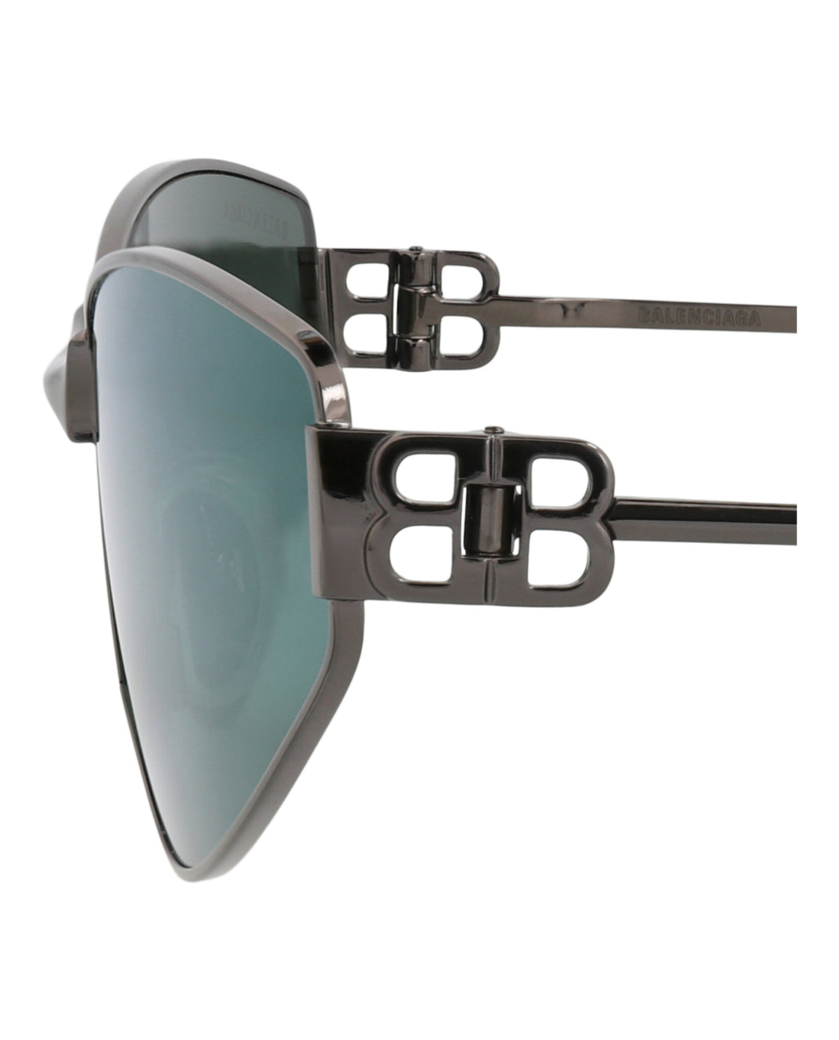 Balenciaga Womens Cat Eye Grey Grey Green Fashion Designer Eyewear