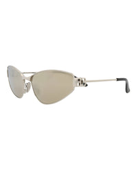 Balenciaga Balenciaga Womens Cat Eye Silver Silver Silver Fashion Designer Eyewear