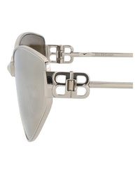 Balenciaga Balenciaga Womens Cat Eye Silver Silver Silver Fashion Designer Eyewear
