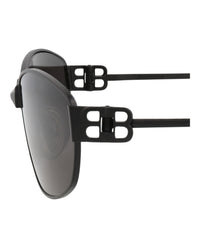 Balenciaga Unisex Square/Rectangle Black Black Grey Fashion Designer Eyewear