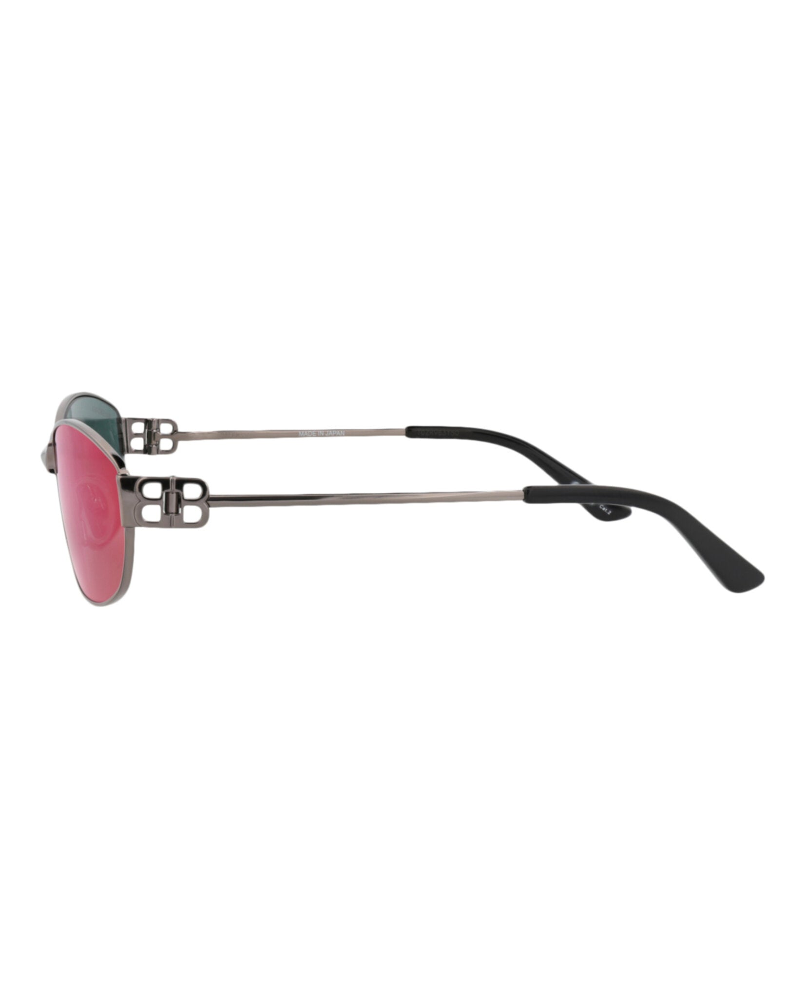 Balenciaga Unisex Square/Rectangle Ruthenium Ruthenium Violet Fashion Designer Eyewear
