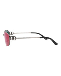 Balenciaga Unisex Square/Rectangle Ruthenium Ruthenium Violet Fashion Designer Eyewear