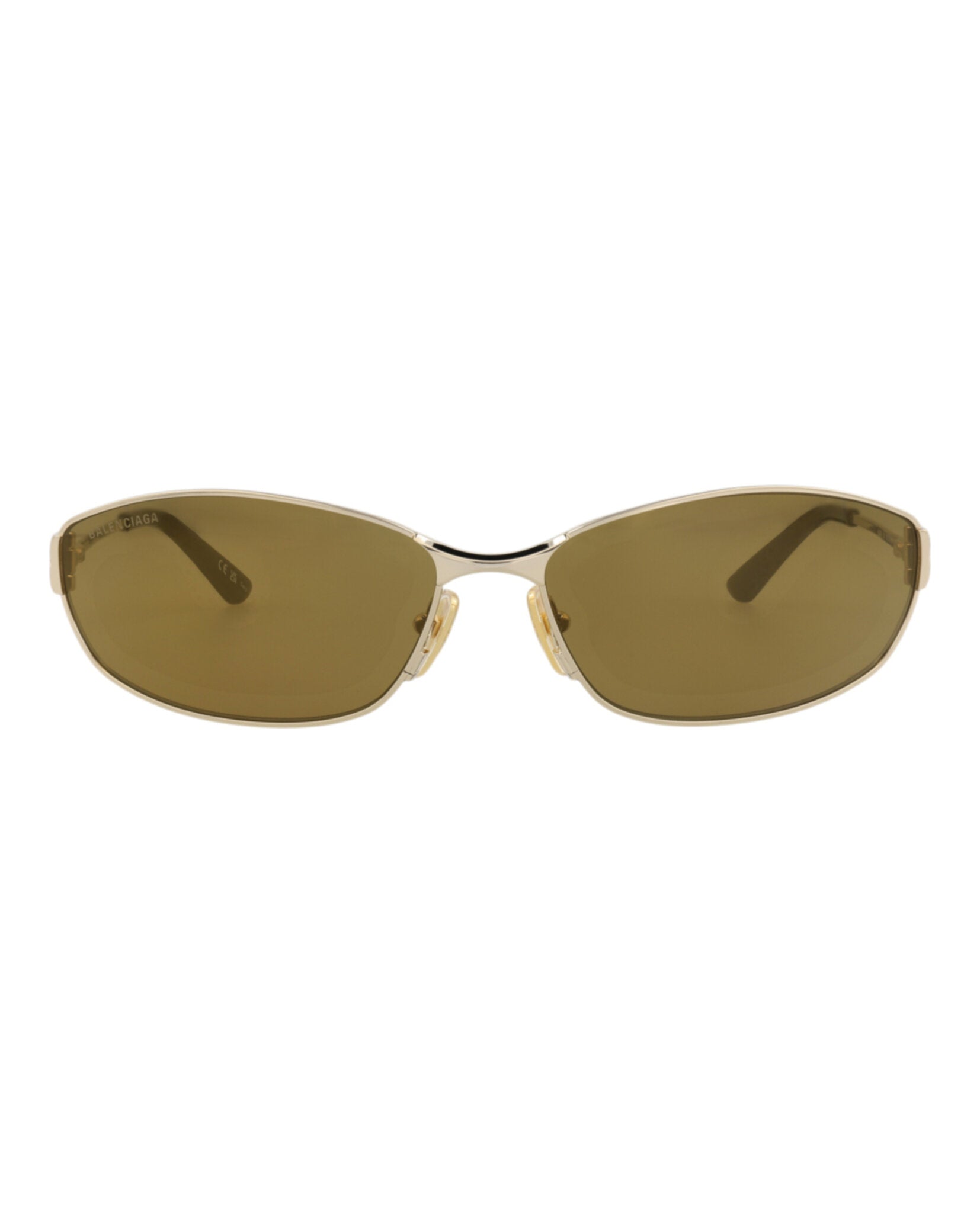 Balenciaga Balenciaga Unisex Square/Rectangle Gold Gold Bronze Fashion Designer Eyewear