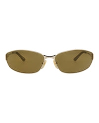 Balenciaga Balenciaga Unisex Square/Rectangle Gold Gold Bronze Fashion Designer Eyewear