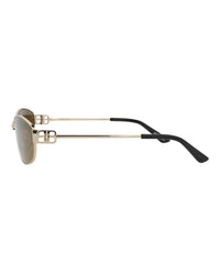 Balenciaga Balenciaga Unisex Square/Rectangle Gold Gold Bronze Fashion Designer Eyewear