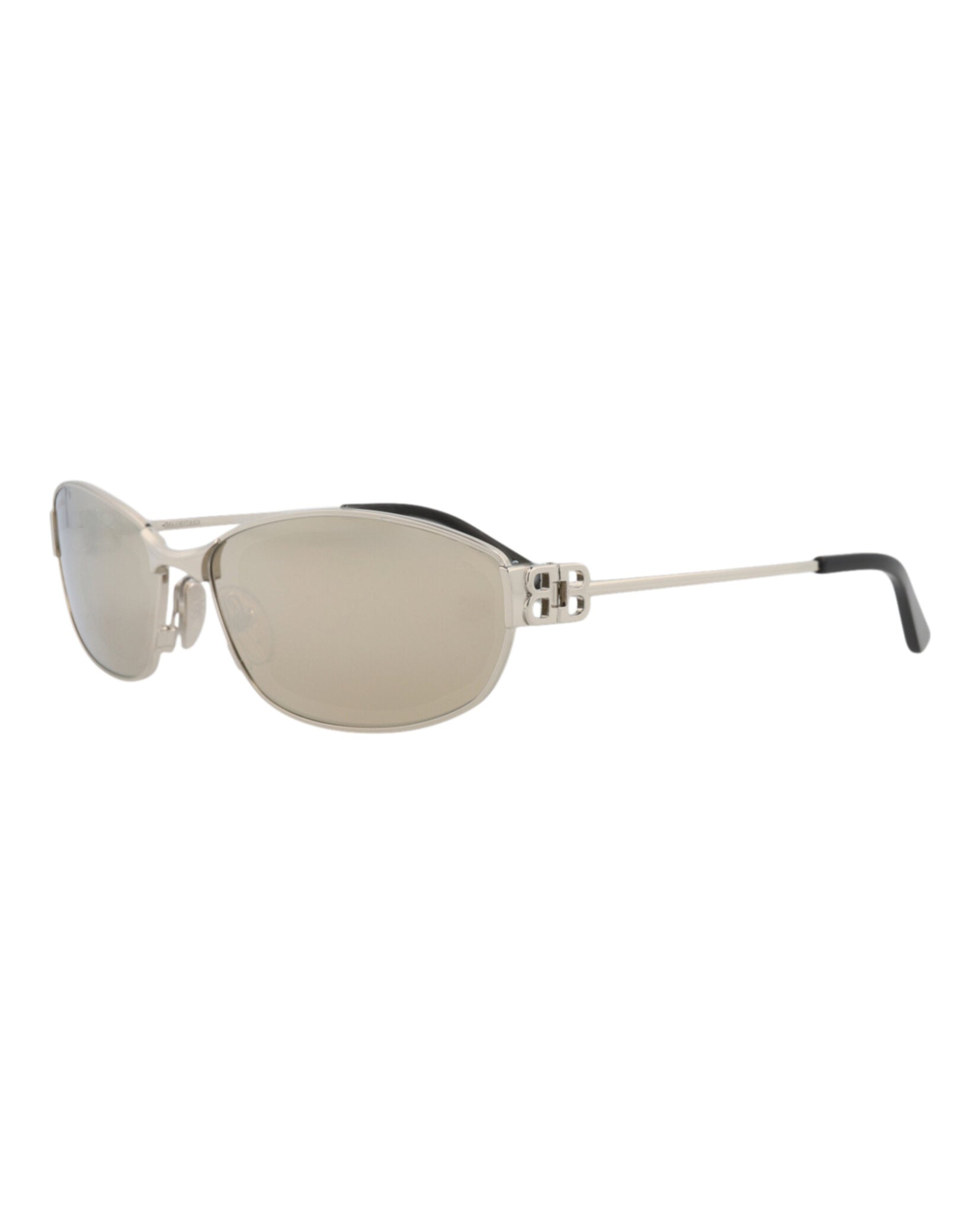 Balenciaga Balenciaga Unisex Square/Rectangle Silver Silver Silver Fashion Designer Eyewear