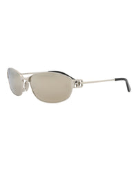 Balenciaga Balenciaga Unisex Square/Rectangle Silver Silver Silver Fashion Designer Eyewear