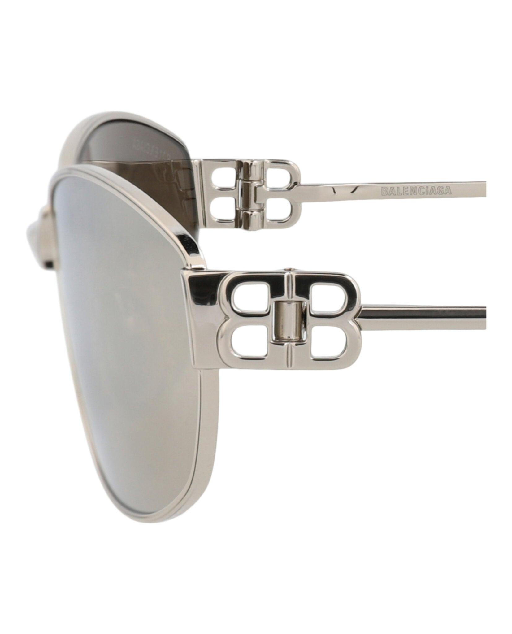 Balenciaga Balenciaga Unisex Square/Rectangle Silver Silver Silver Fashion Designer Eyewear