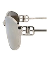 Balenciaga Balenciaga Unisex Square/Rectangle Silver Silver Silver Fashion Designer Eyewear