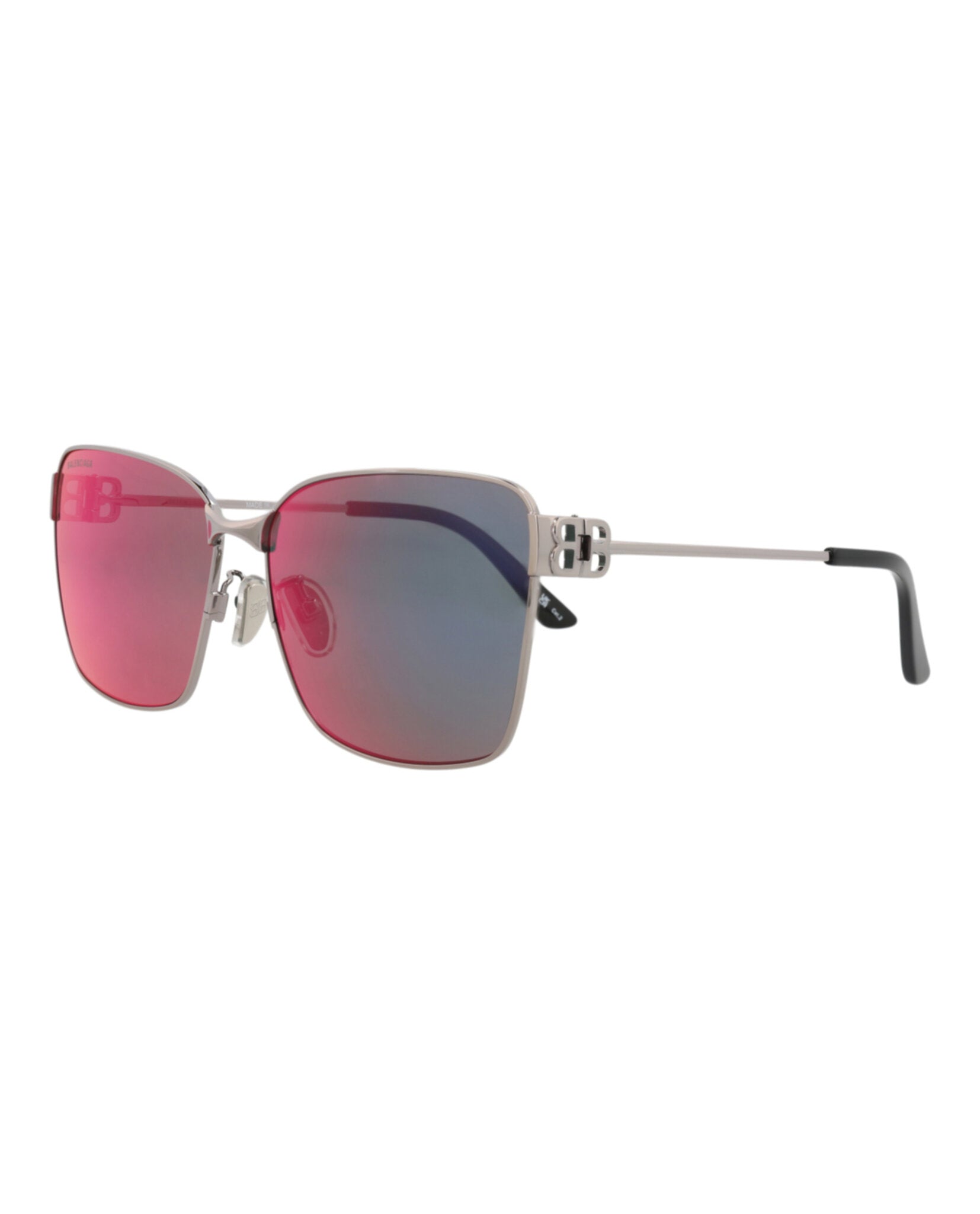 Balenciaga Balenciaga Womens Square/Rectangle Ruthenium Ruthenium Violet Fashion Designer Eyewear