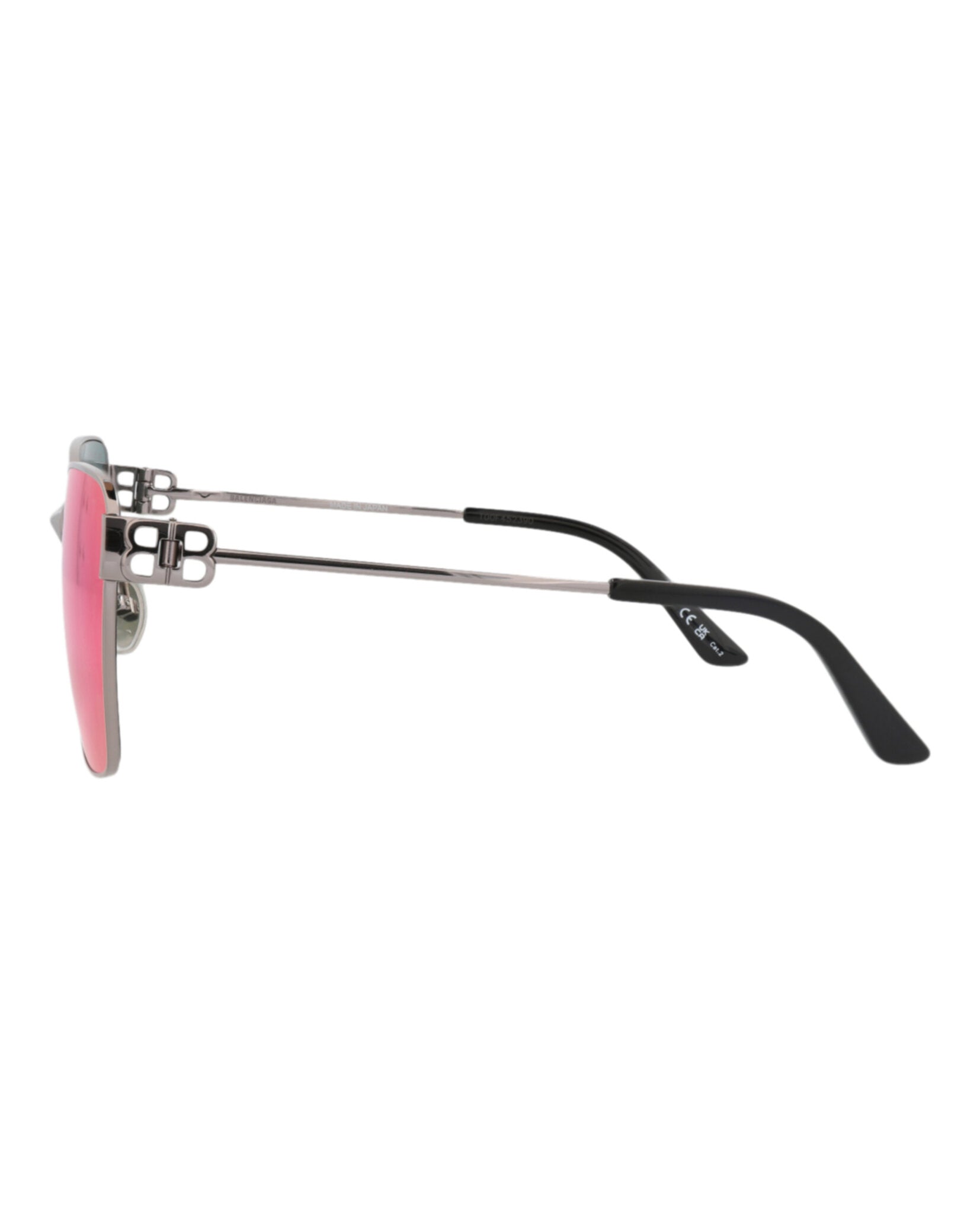 Balenciaga Balenciaga Womens Square/Rectangle Ruthenium Ruthenium Violet Fashion Designer Eyewear
