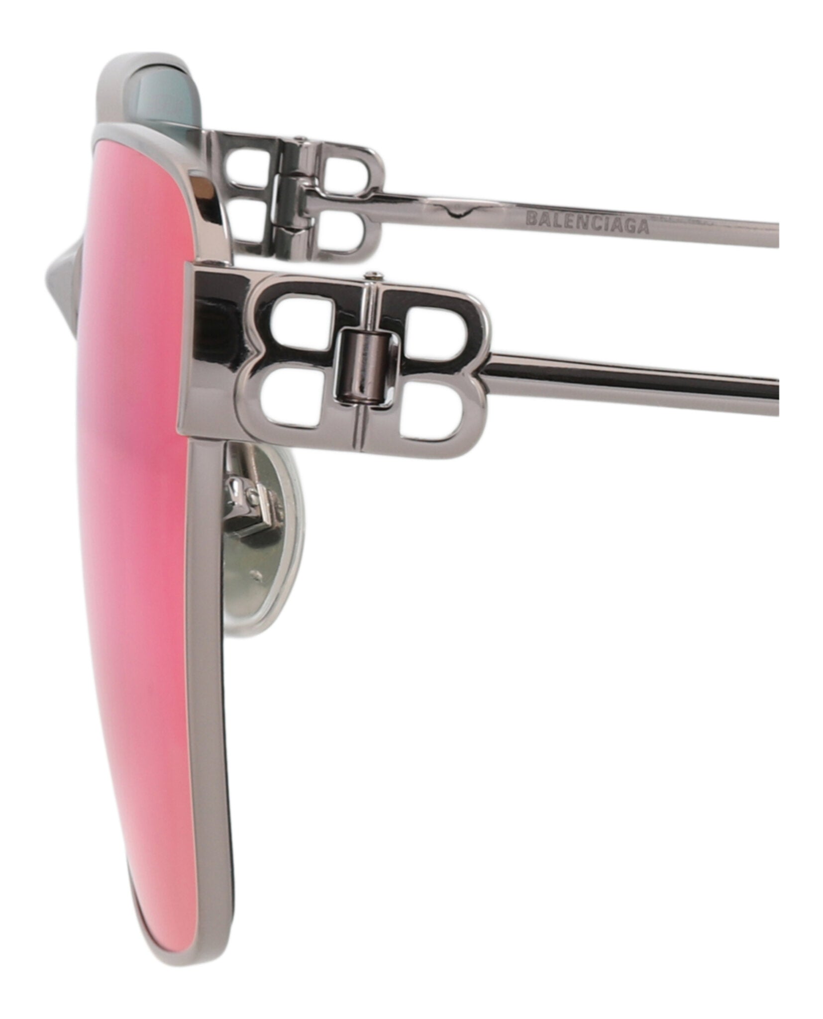 Balenciaga Balenciaga Womens Square/Rectangle Ruthenium Ruthenium Violet Fashion Designer Eyewear