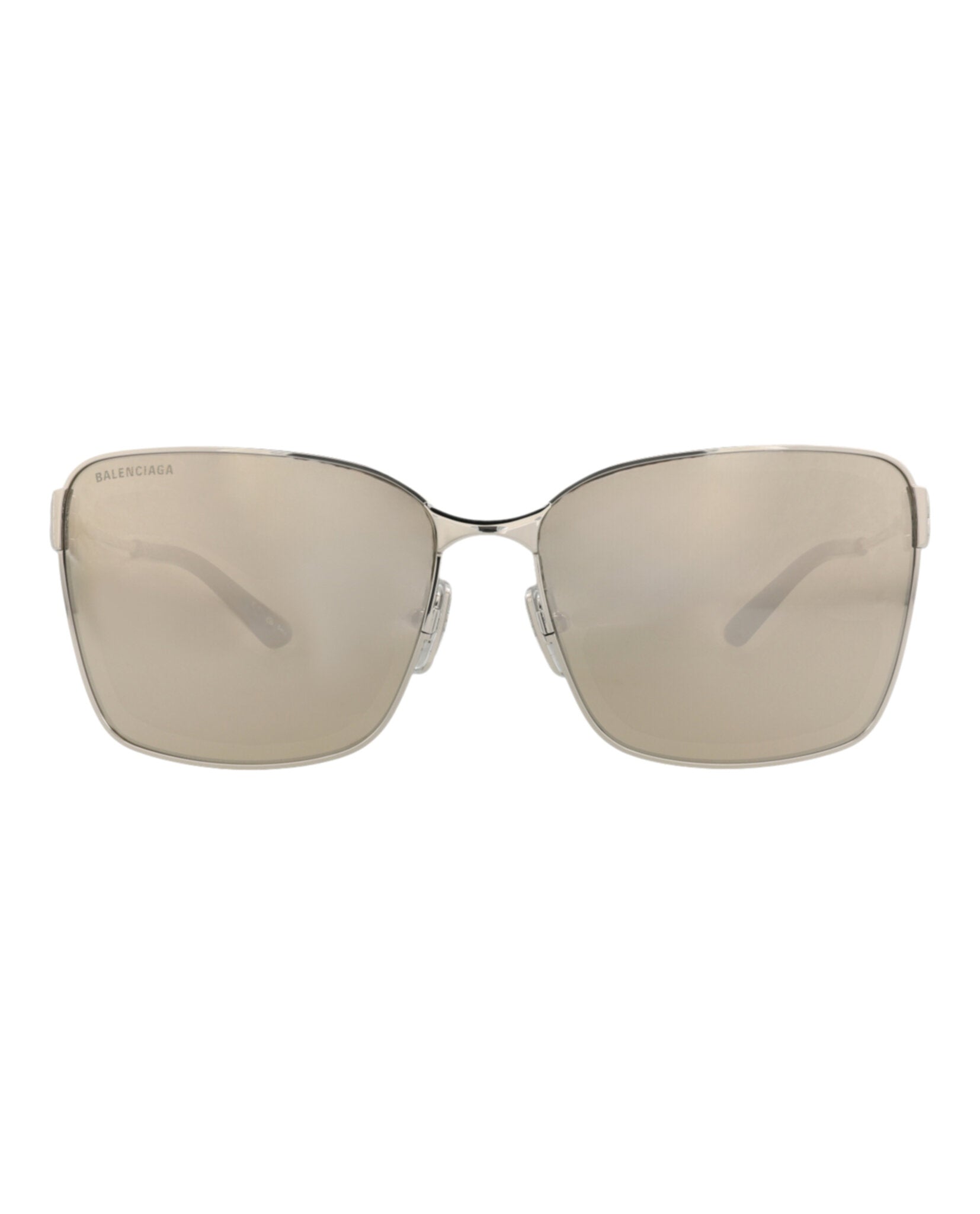 Balenciaga Balenciaga Womens Square/Rectangle Silver Silver Silver Fashion Designer Eyewear