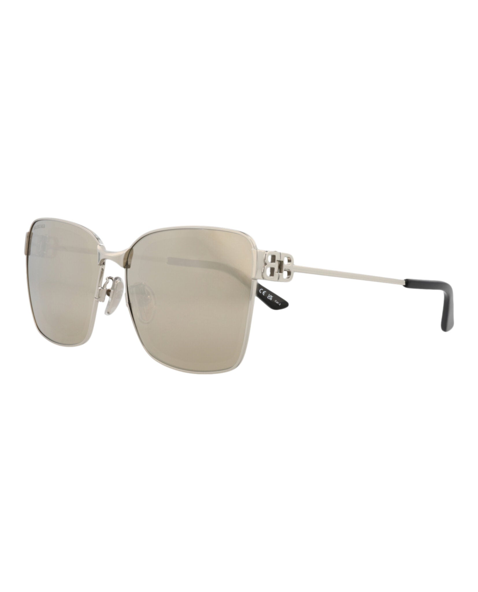 Balenciaga Balenciaga Womens Square/Rectangle Silver Silver Silver Fashion Designer Eyewear