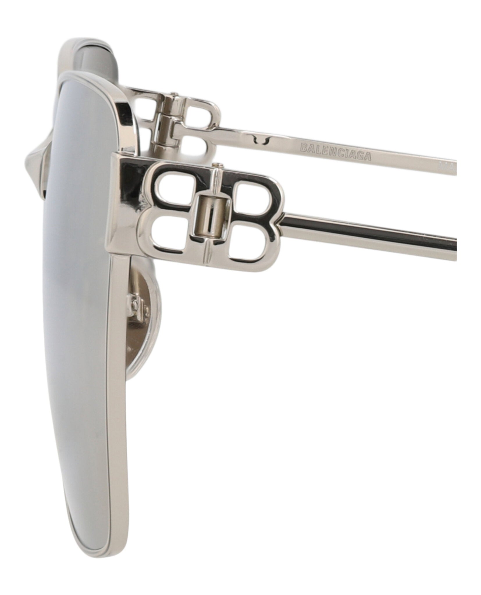 Balenciaga Balenciaga Womens Square/Rectangle Silver Silver Silver Fashion Designer Eyewear