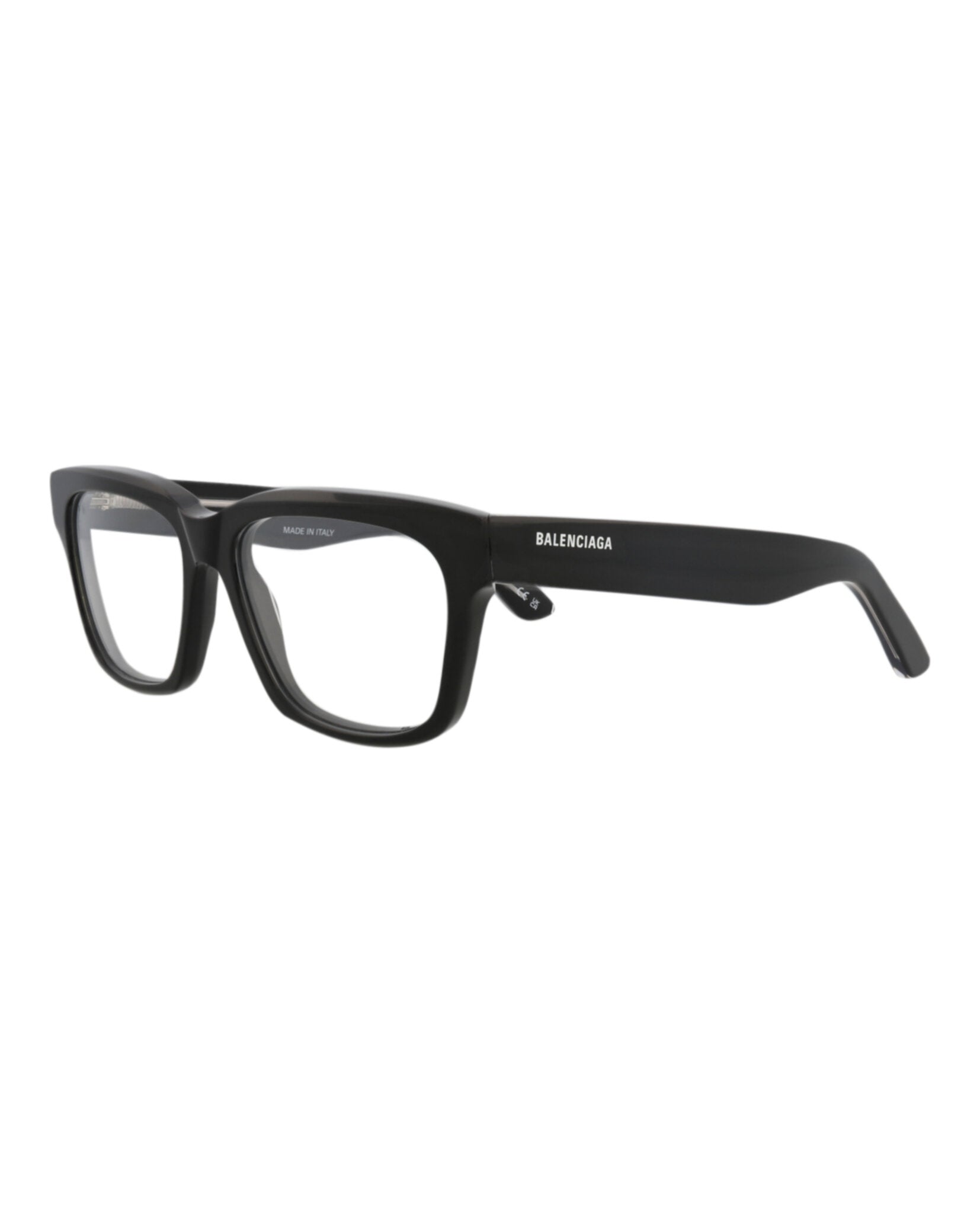 Balenciaga Unisex Square/Rectangle Black Black Transparent Fashion Designer Eyewear