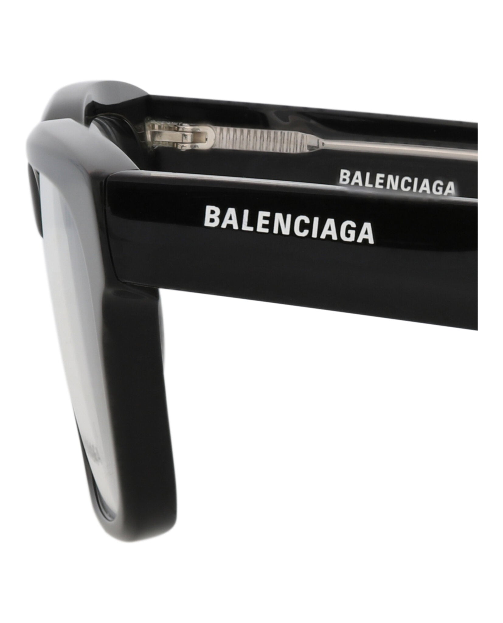 Balenciaga Unisex Square/Rectangle Black Black Transparent Fashion Designer Eyewear