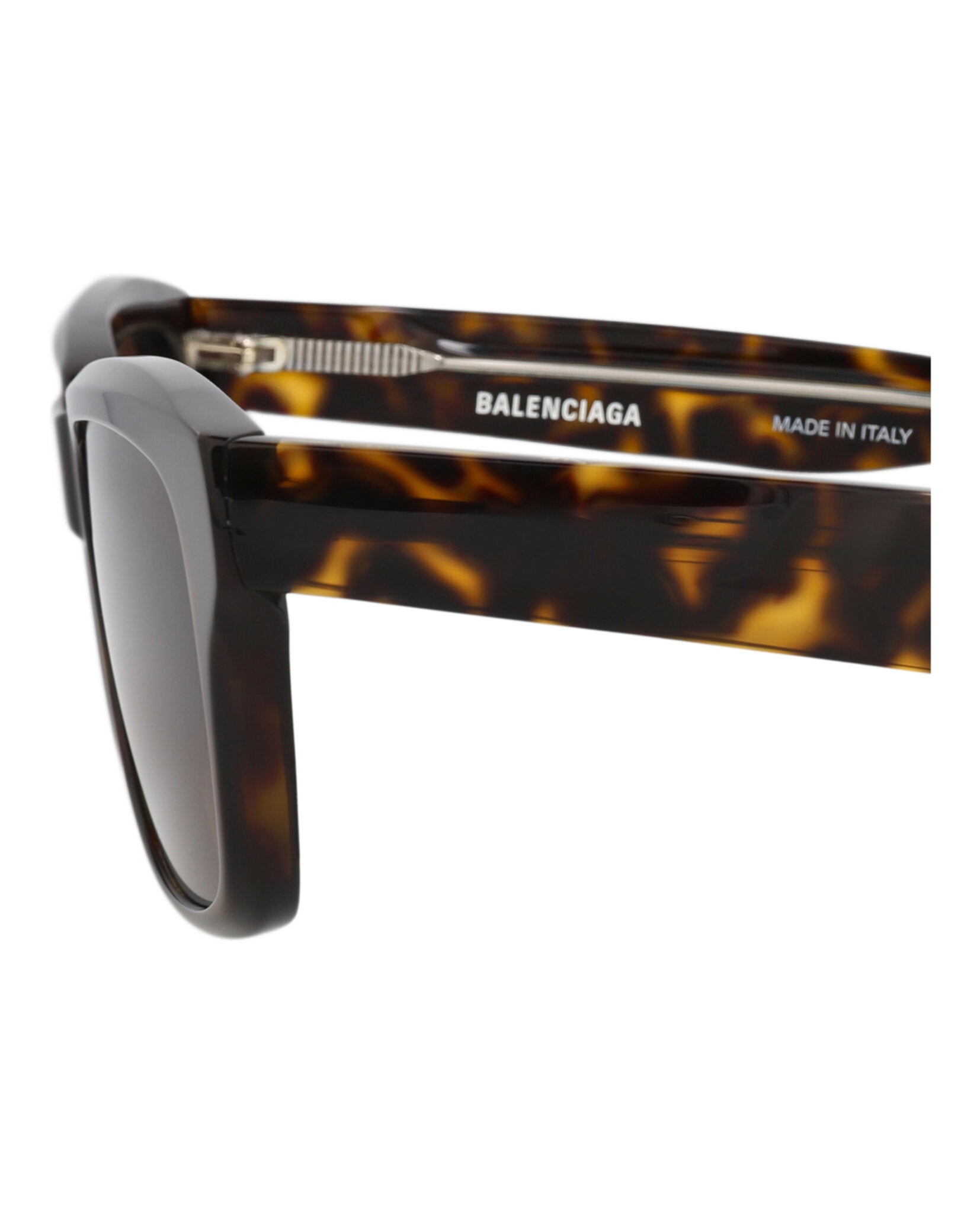 Balenciaga Balenciaga Unisex Square/Rectangle Havana Havana Brown Fashion Designer Eyewear