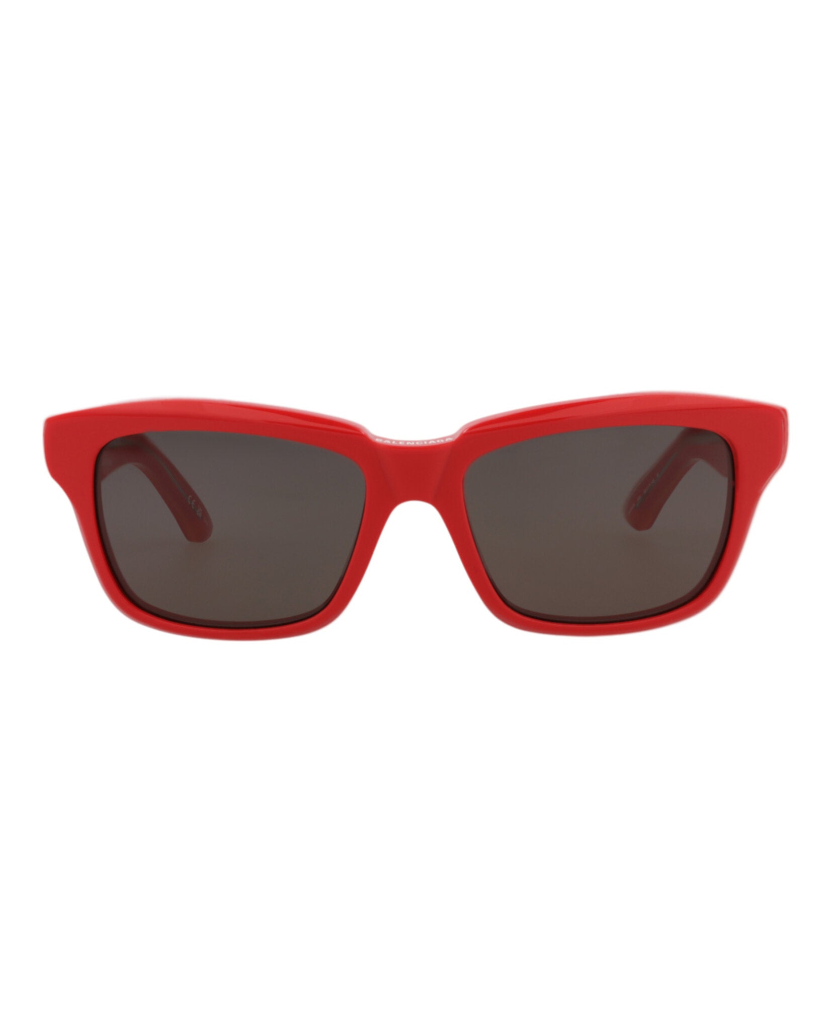 Balenciaga Unisex Square/Rectangle Red Red Grey Fashion Designer Eyewear Red Red Grey