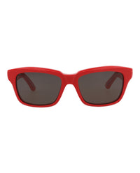 Balenciaga Unisex Square/Rectangle Red Red Grey Fashion Designer Eyewear Red Red Grey