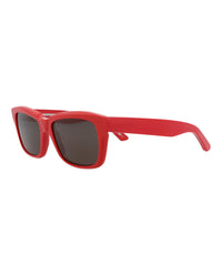 Balenciaga Unisex Square/Rectangle Red Red Grey Fashion Designer Eyewear