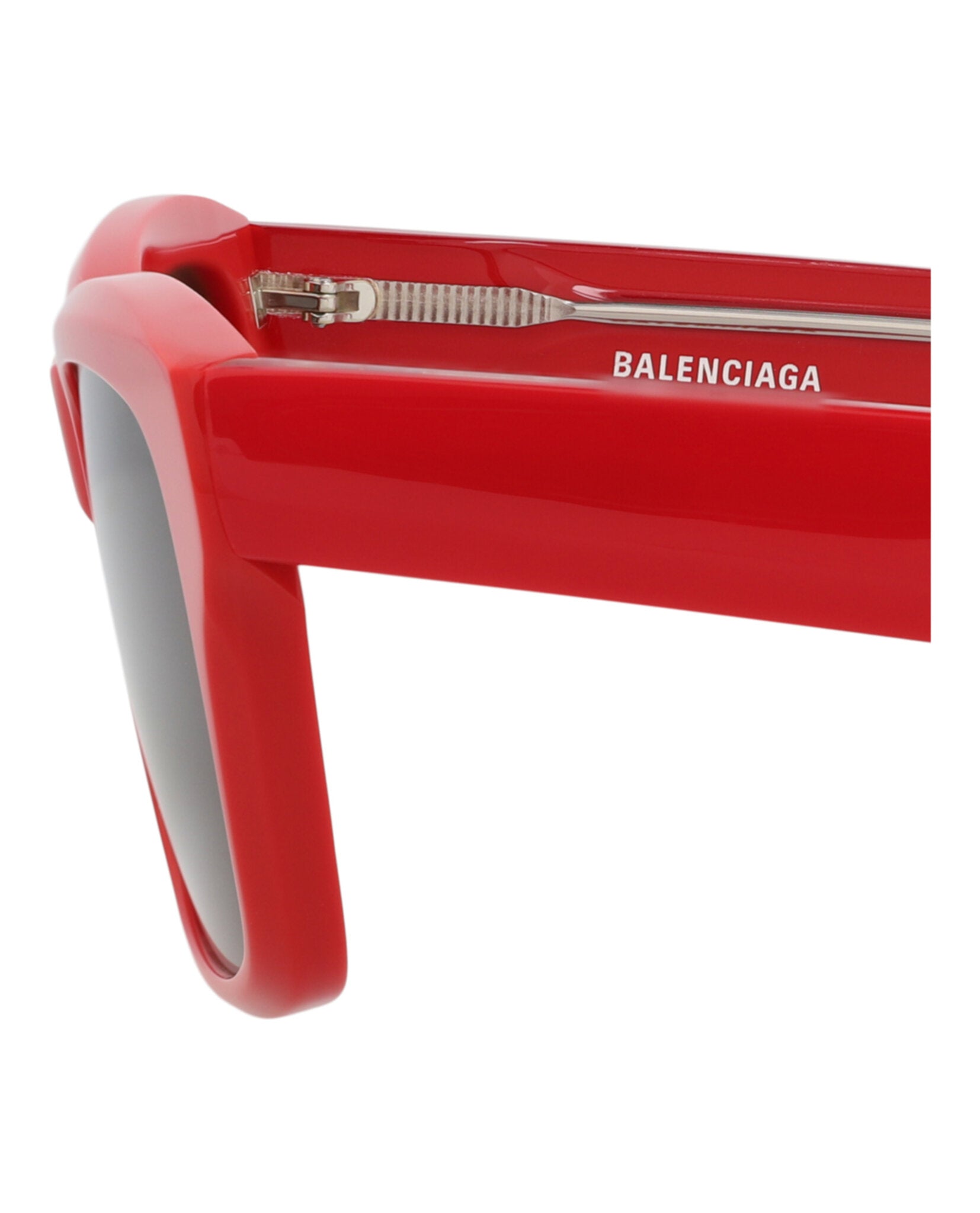Balenciaga Unisex Square/Rectangle Red Red Grey Fashion Designer Eyewear