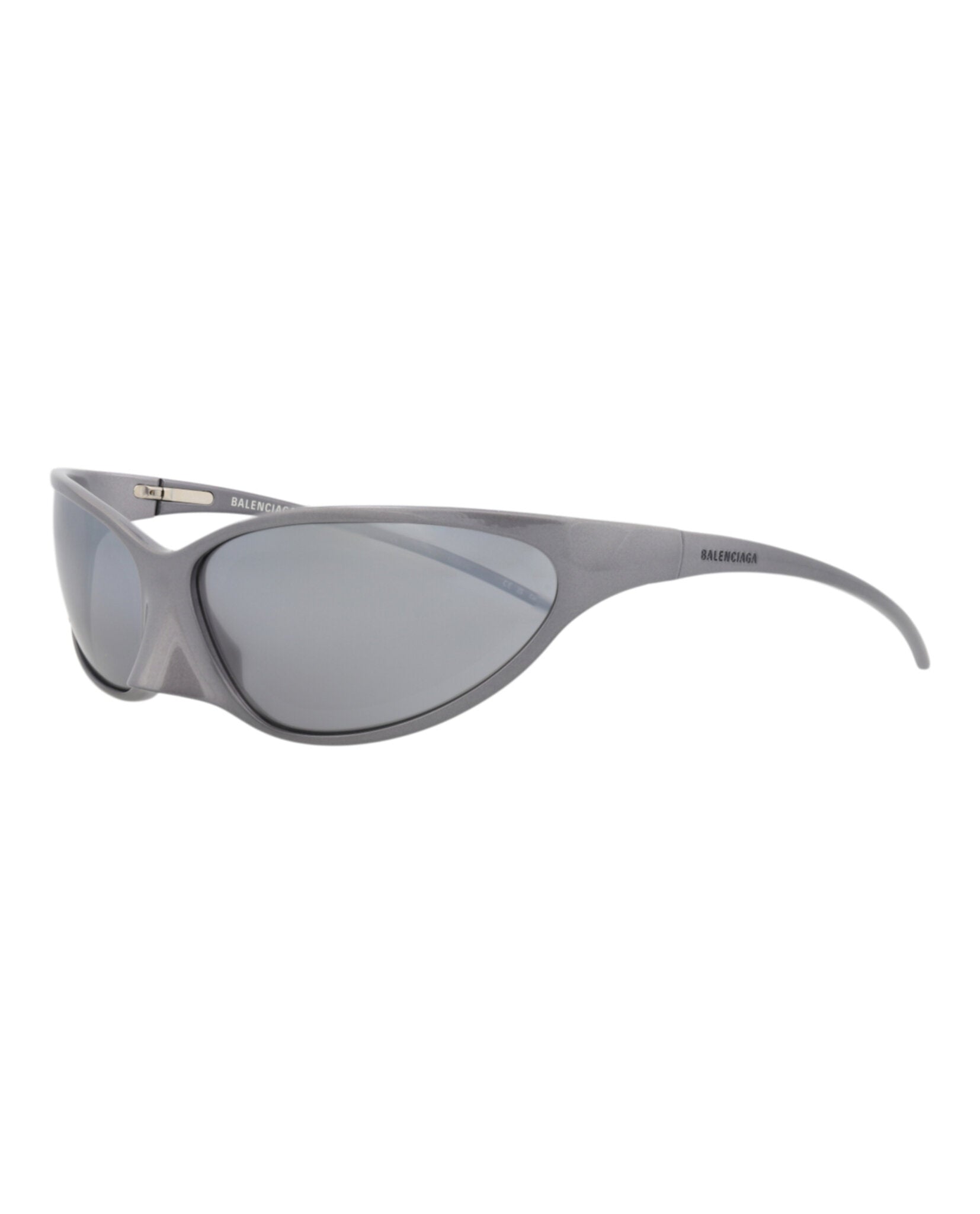 Balenciaga Unisex Shield/Wrap Grey Grey Grey Fashion Designer Eyewear
