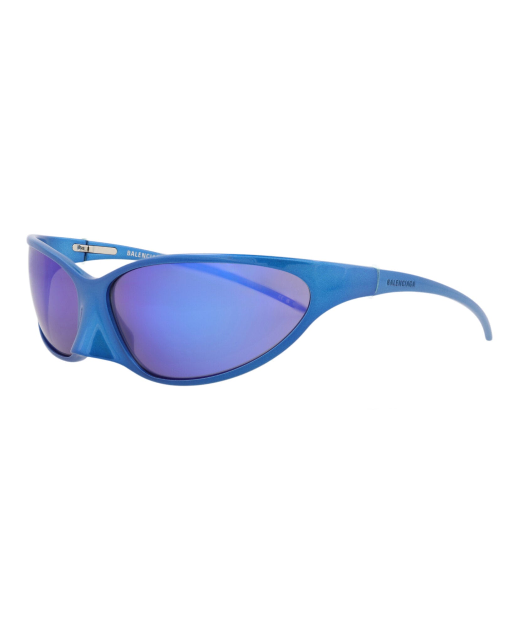 Balenciaga Unisex Shield/Wrap Blue Blue Blue Fashion Designer Eyewear