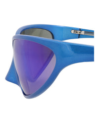 Balenciaga Unisex Shield/Wrap Blue Blue Blue Fashion Designer Eyewear