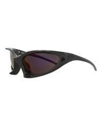 Balenciaga Balenciaga Unisex Shield/Wrap Black Black Grey Fashion Designer Eyewear