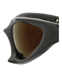 Balenciaga Balenciaga Unisex Shield/Wrap Black Black Grey Fashion Designer Eyewear