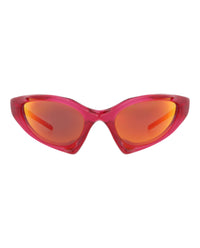 Balenciaga Unisex Shield/Wrap Red Red Red Fashion Designer Eyewear